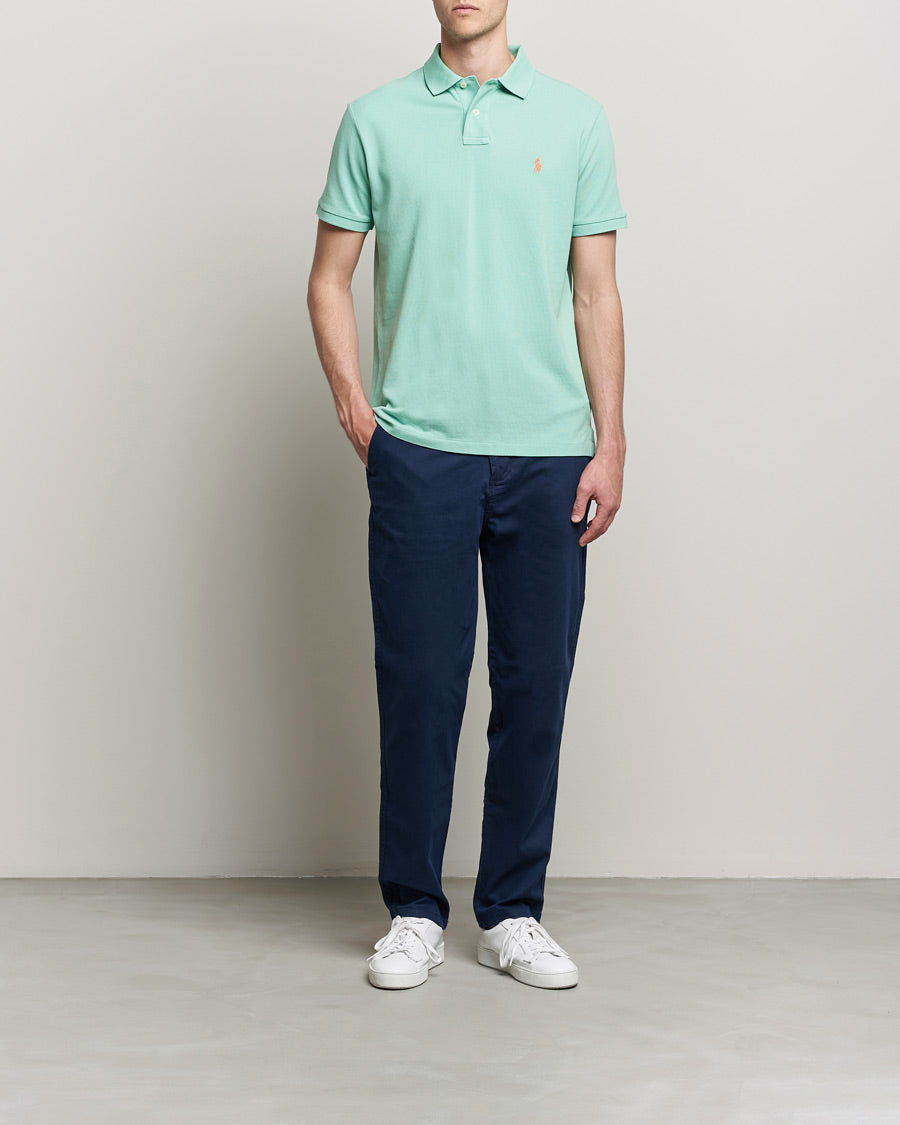 RALPH LAUREN SMALL PONY MESH POLO CUSTOM SLIM FIT