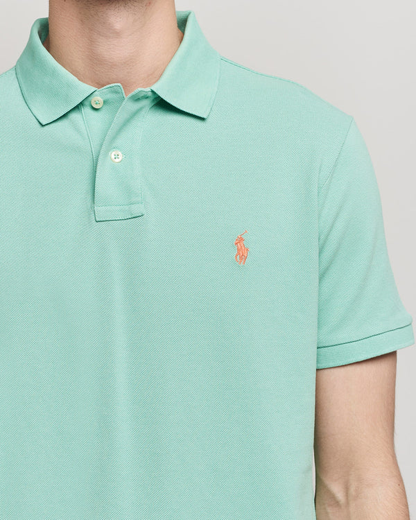 RALPH LAUREN SMALL PONY MESH POLO CUSTOM SLIM FIT