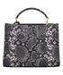 Michael Kors | Black Penelope Medium Snake-Embossed Leather Top-Handle Satchel