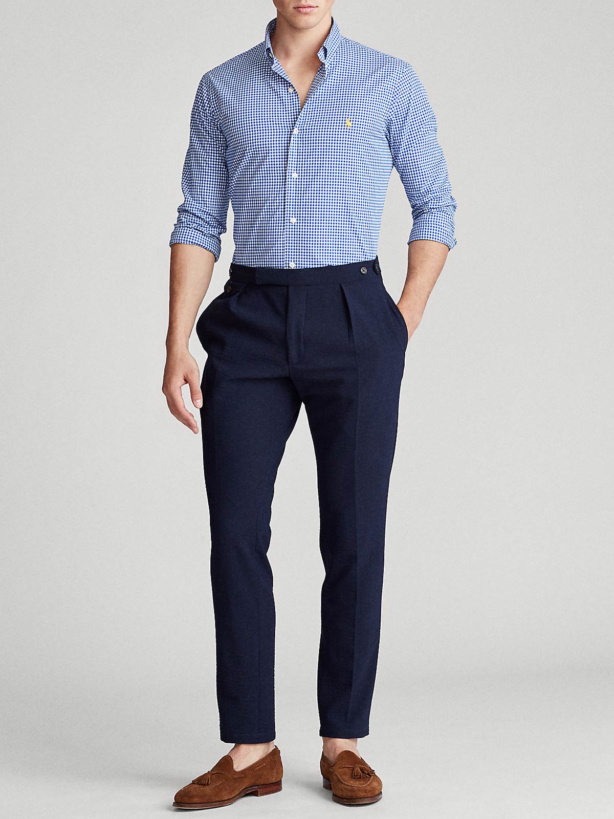 RALPH LAUREN GINGHAM CHECK BLUE