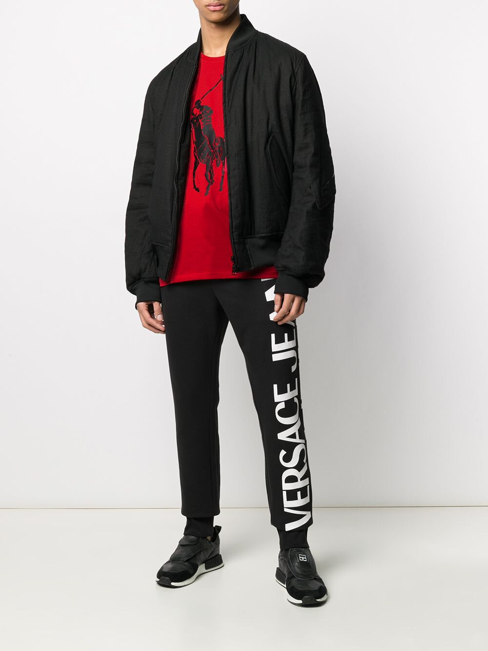 RALPH LAUREN CREW NECK BIG LOGO T SHIRT - RED