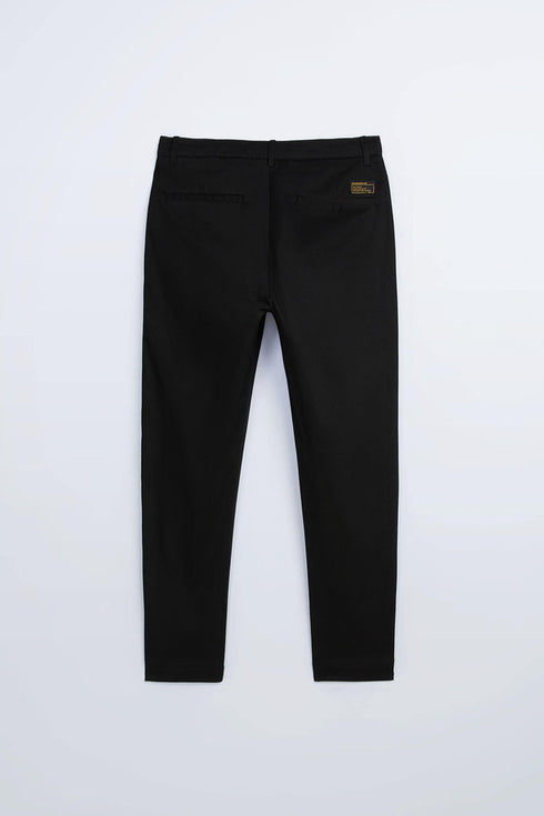 ZARA COTTON CHINO SLIM FIT - BLACK