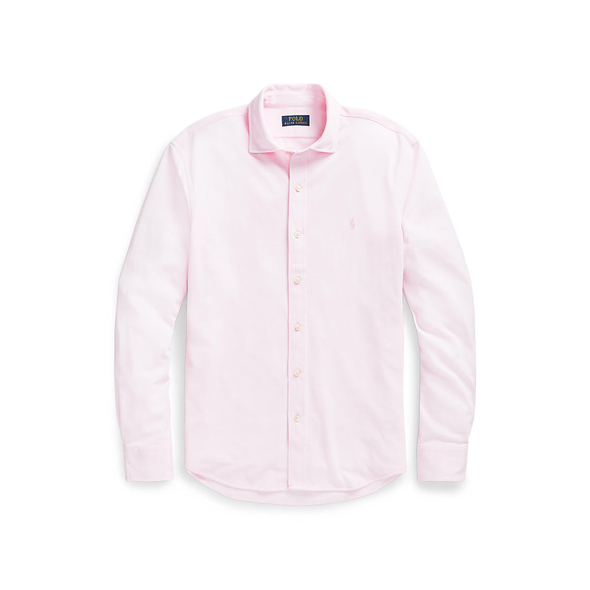 RALPH LAUREN KNIT OXFORD PINK SHIRT