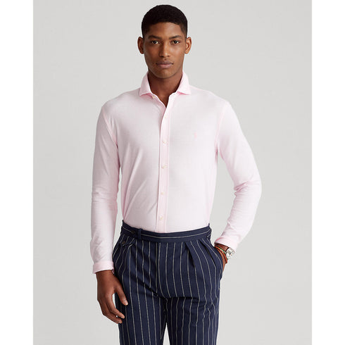 RALPH LAUREN KNIT OXFORD PINK SHIRT