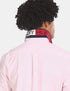 TOMMY HILFIGER TIPPED COLLAR SOLID PINK SHIRT