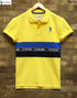 U.S. POLO ASSN MEN'S YELLOW COTTON BRAND TAPE POLO SHIRT