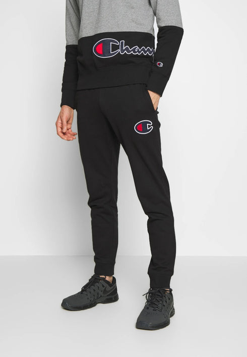CHAMPION MEN'S REVERSE WEAVE BIG C CHNILLE JOGGER - BLACK