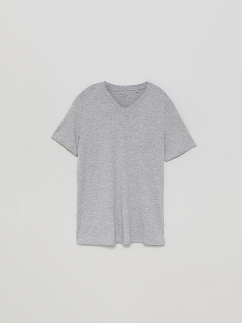 LEFTIES BASIC V NECK TEES - GREY