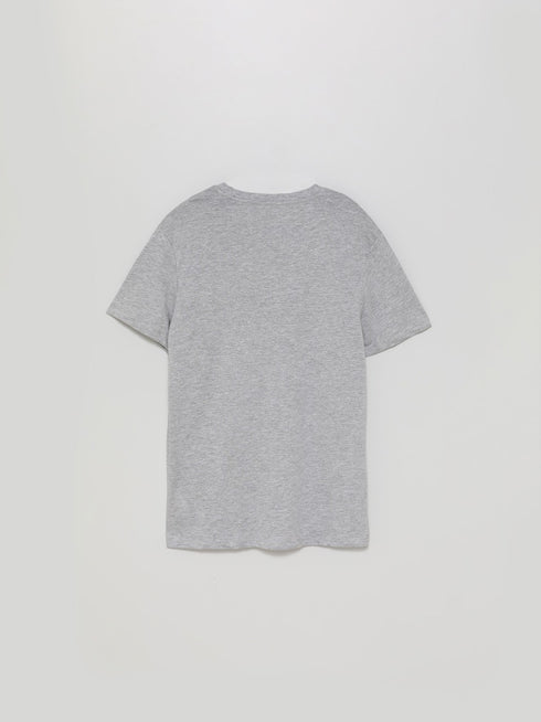 LEFTIES BASIC V NECK TEES - GREY