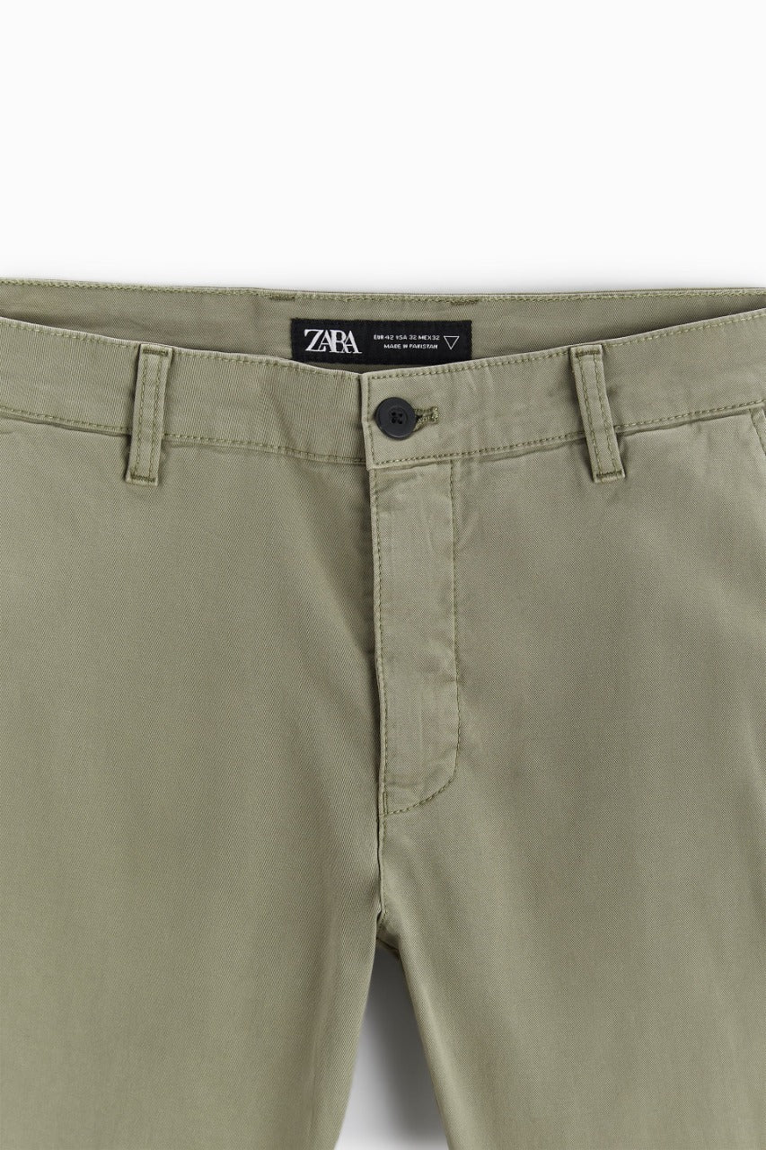 ZARA MAN SKINNY CHINOS KHAKI