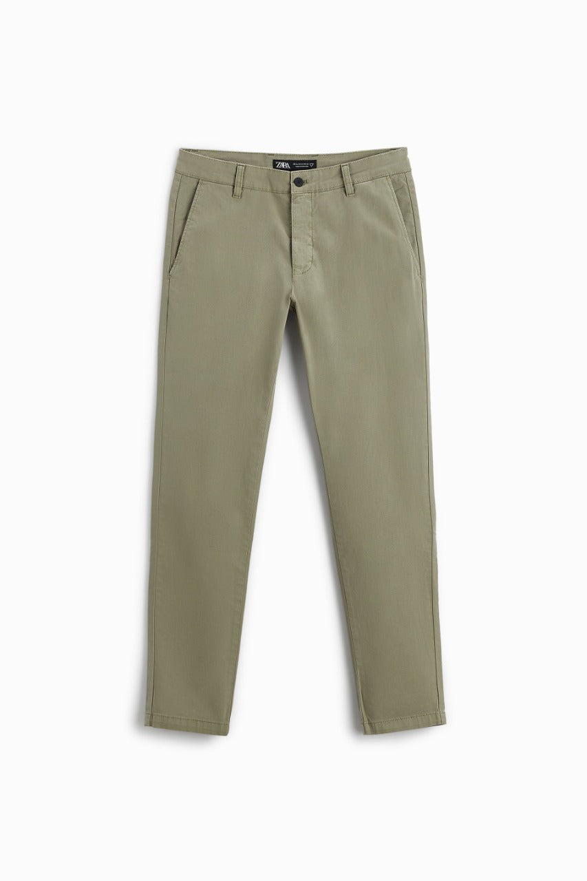 ZARA MAN SKINNY CHINOS KHAKI