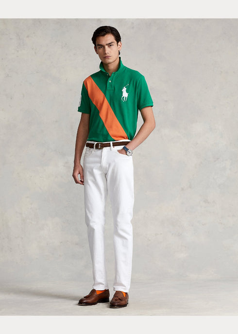 RALPH LAUREN BIG PONY MESH GREEN POLO SHIRT CLASSIC FIT