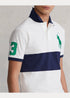 RALPH LAUREN BIG PONY WHITE MESH POLO SHIRT CLASSIC FIT