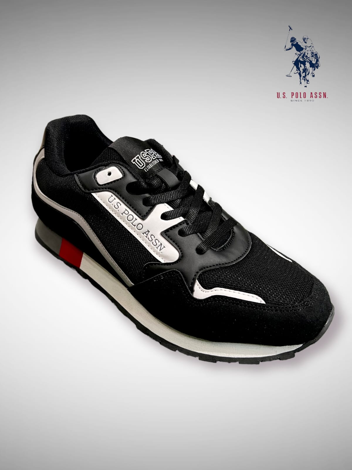 U.S.POLO.ASSAN BLACK SNEAKERS