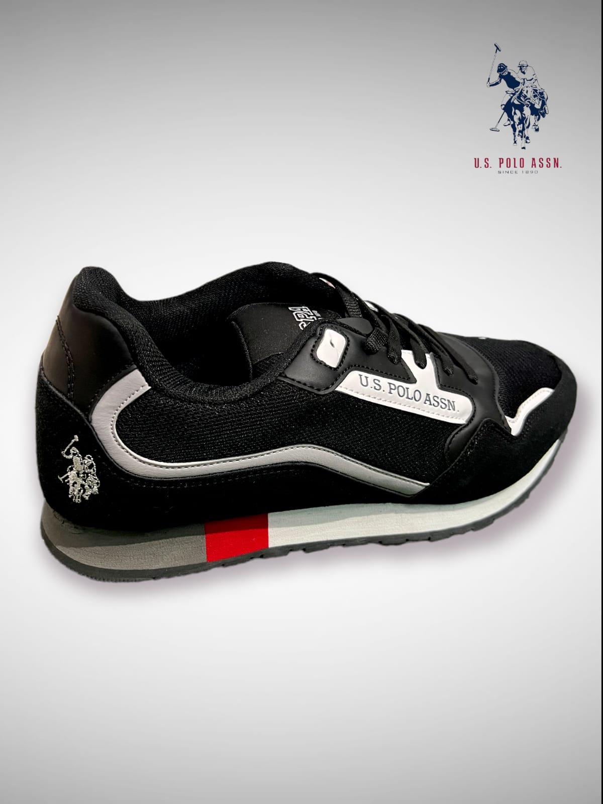 U.S.POLO.ASSAN BLACK SNEAKERS