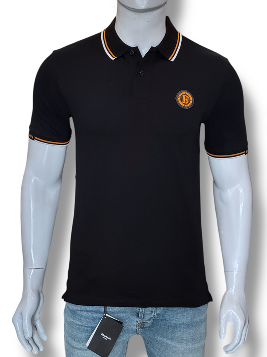 Balmain Tip Collar Patch Logo Polo
