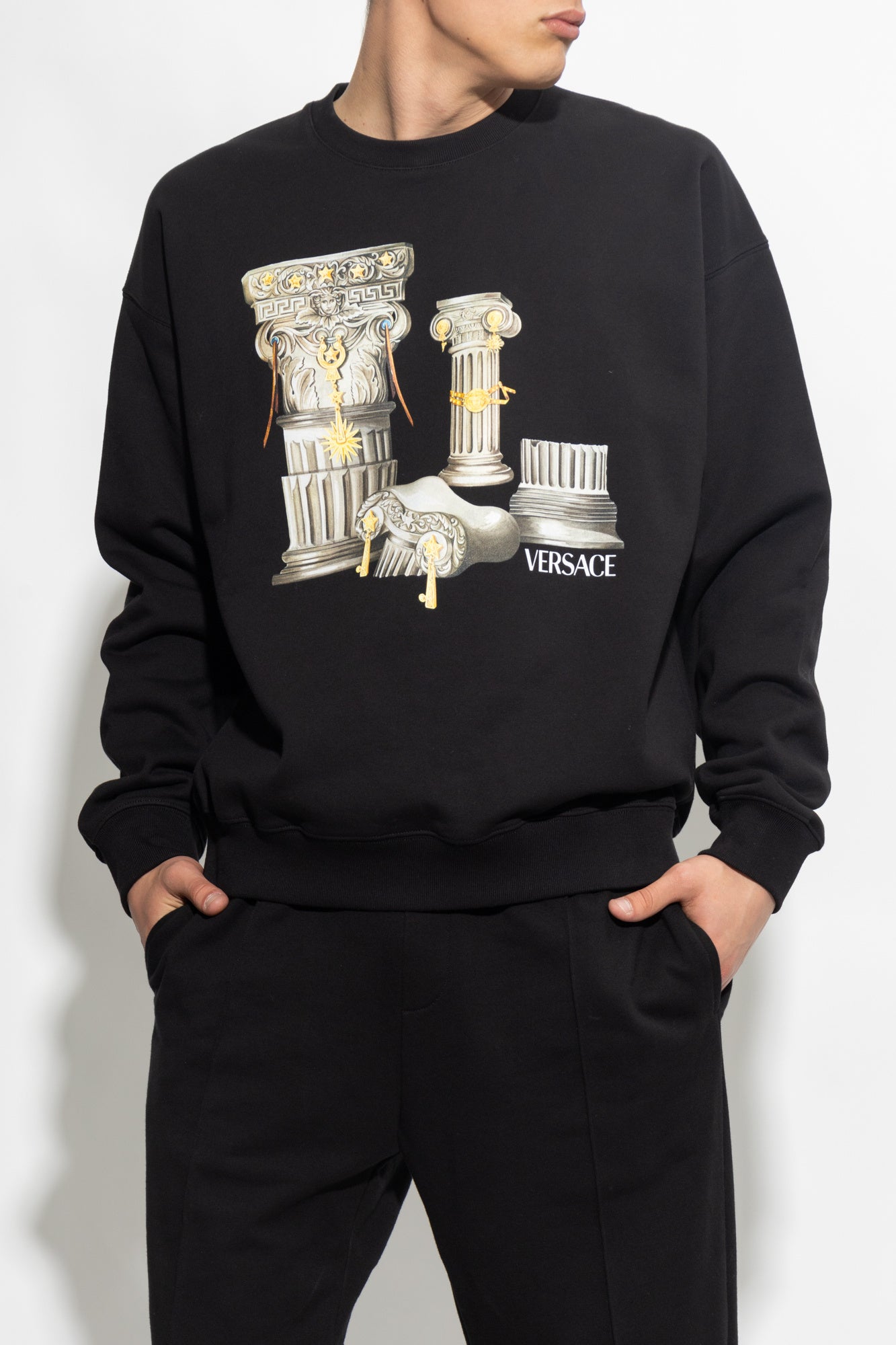 VERSACE 
COLUMNS-PRINT COTTON SWEATSHIRT