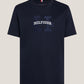TOMMY HILFIGER SCROLL GRAPHIC TEE NAVY BLUE SLIM-FIT
