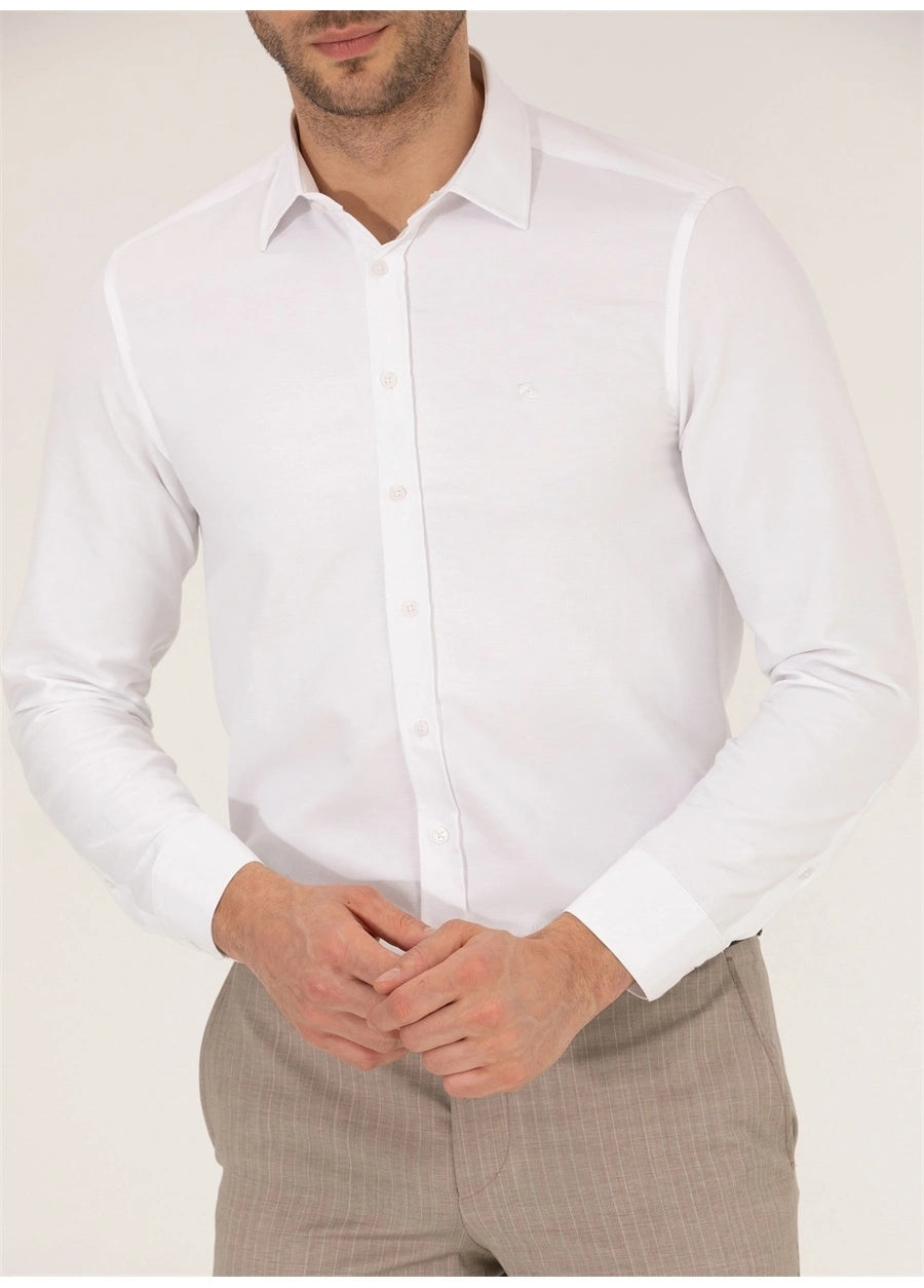 Pierre Cardin Men's Regular White Shirt