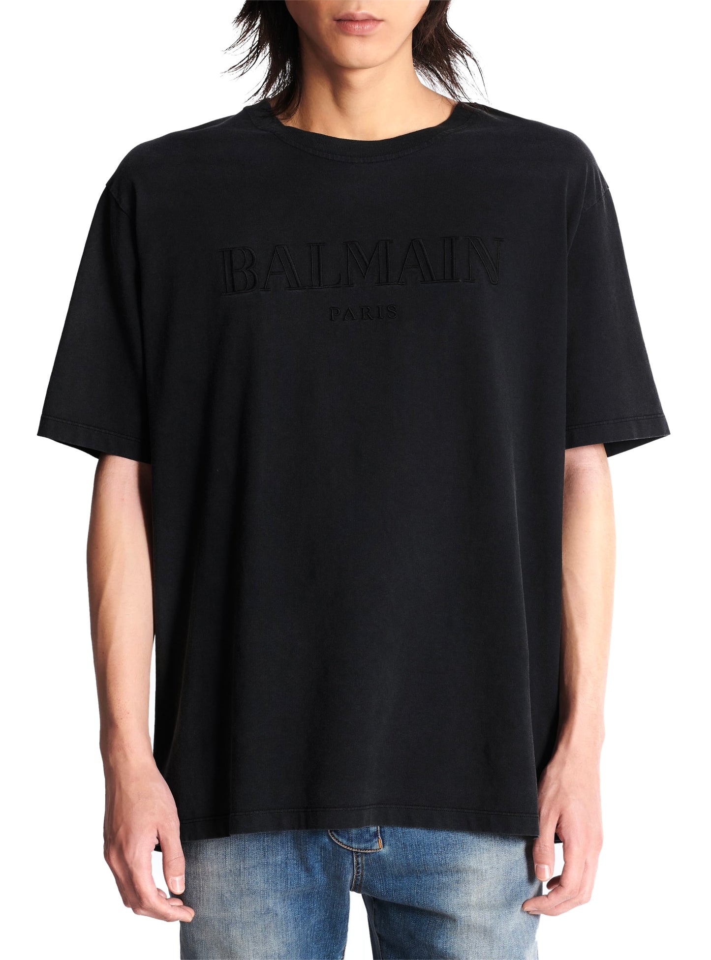 Balmain Embroidery Cotton T Shirt