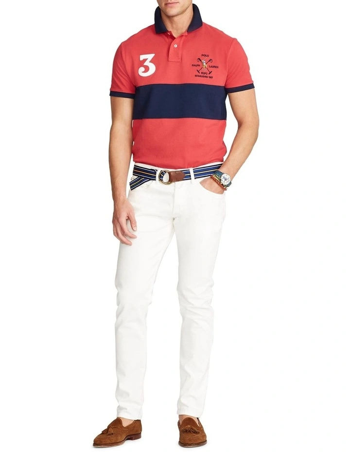 RALPH LAUREN MESH POLO CUSTOM SLIM FIT