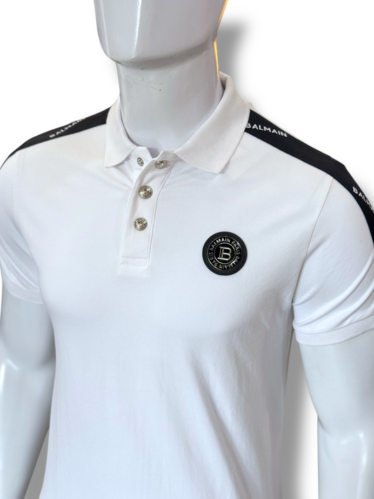 Balmain Patch Logo Shoulder Polo