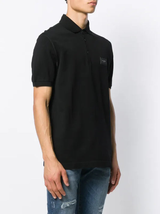Dolce & Gabbana Pique Polo black