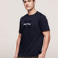 TOMMY HILFIGER SCROLL GRAPHIC TEE NAVY BLUE SLIM-FIT