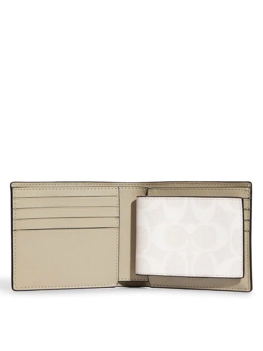 COACH 3 IN 1 WALLET IN COLORBLOCK SIGNATURE CANVAS WITH COACH PATCH