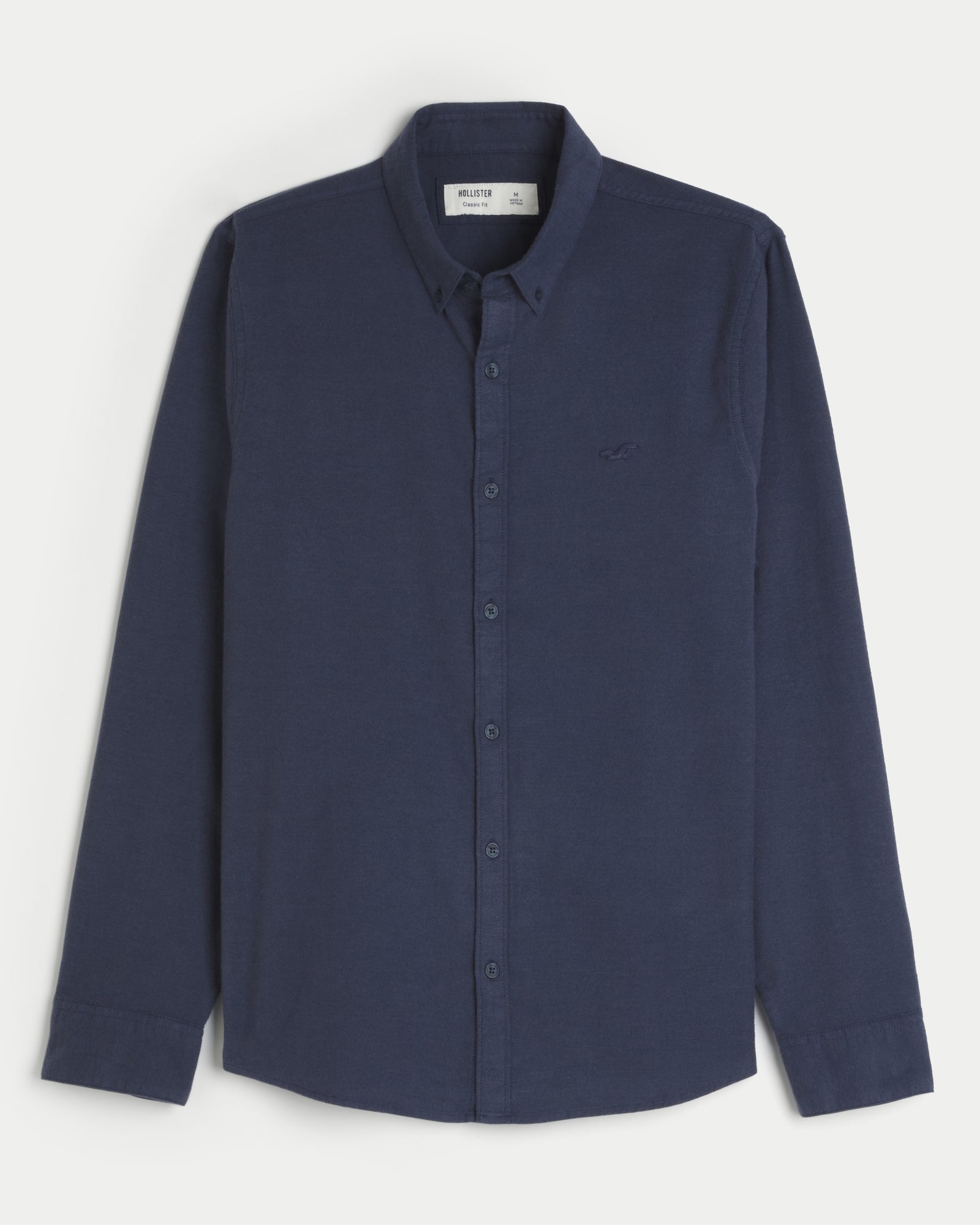 Hollister LONG-SLEEVE OXFORD SHIRT Navy - Main Image