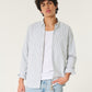 Hollister LONG-SLEEVE OXFORD SHIRT Teal Gray Stripe