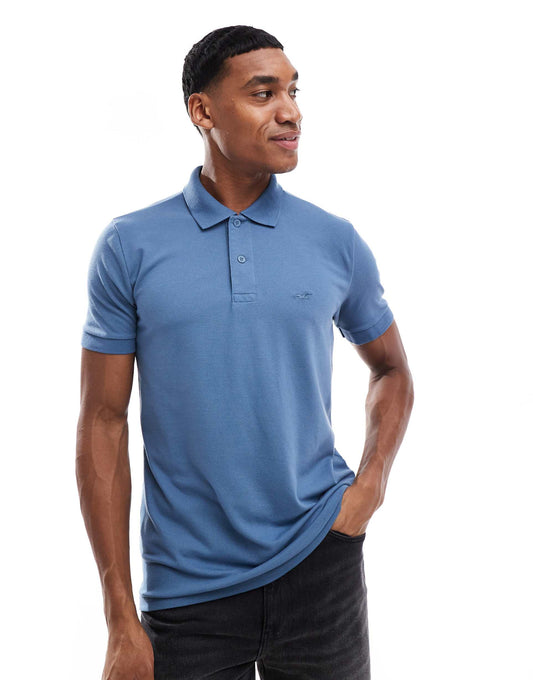 HOLLISTER ICON POLO SKY BLUE