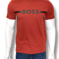 Boss Logo Print T-Shirt Orange