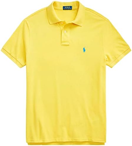 Ralph Lauren Small Pony Mesh Polo Shirt (Custom SlimFit) Yellow