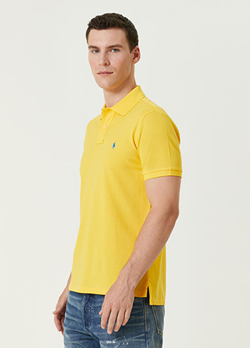 Ralph Lauren Small Pony Mesh Polo Shirt (Custom SlimFit) Yellow