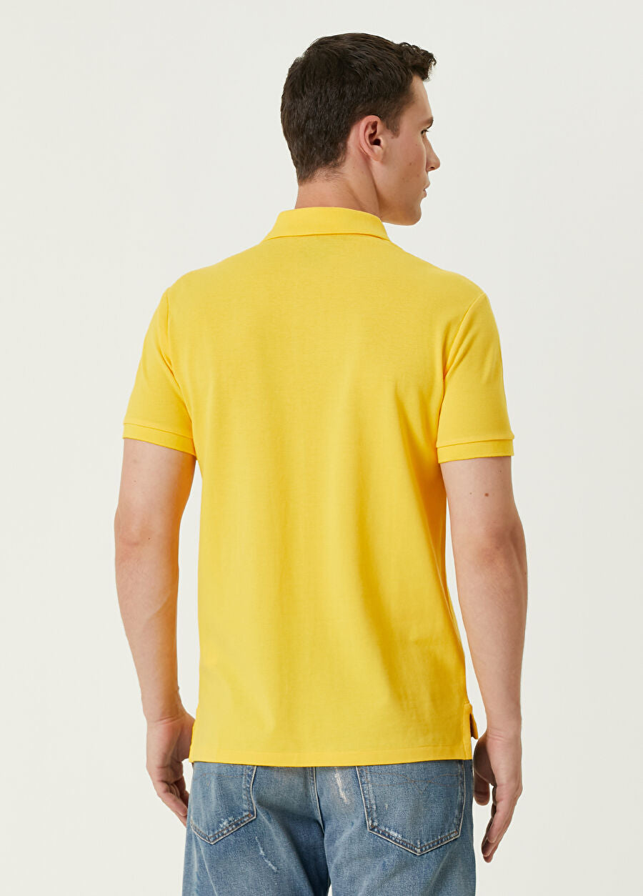 Ralph Lauren Small Pony Mesh Polo Shirt (Custom SlimFit) Yellow