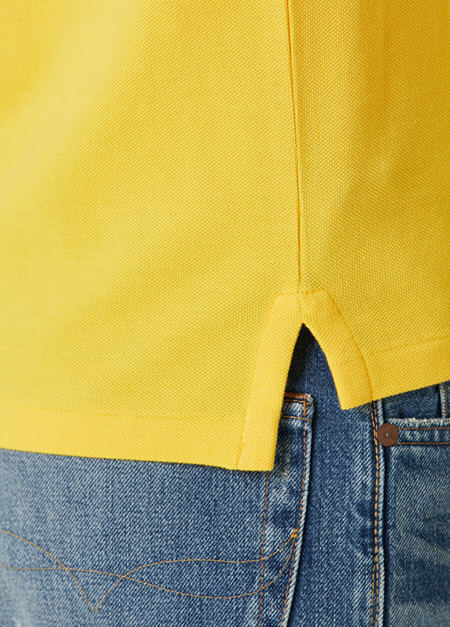 Ralph Lauren Small Pony Mesh Polo Shirt (Custom SlimFit) Yellow