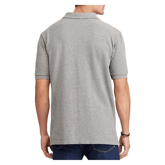 Ralph Lauren Small Pony Mesh Polo Shirt (Custom SlimFit) Light Grey