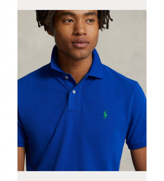 Ralph Lauren Small Pony Mesh Polo Shirt (Custom SlimFit) Royal Blue