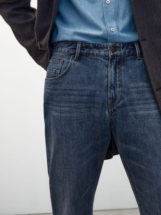 MASSIMO DUTTI SLIM FIT MID BLUE JEANS