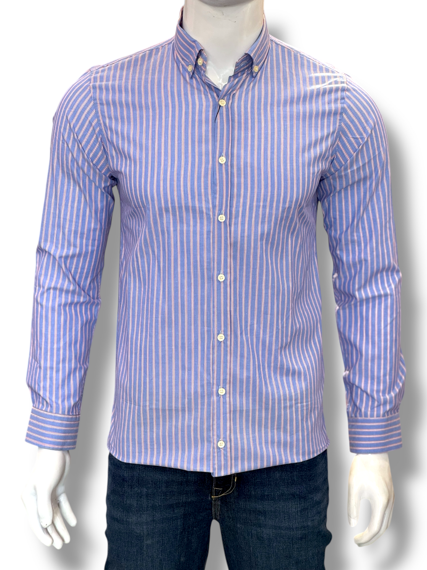 Zara Button Down Stripe Shirt Slim Fit