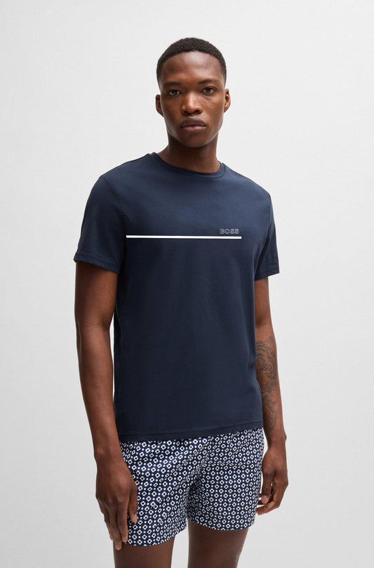 Boss Urban Logo T.Shirt Navy