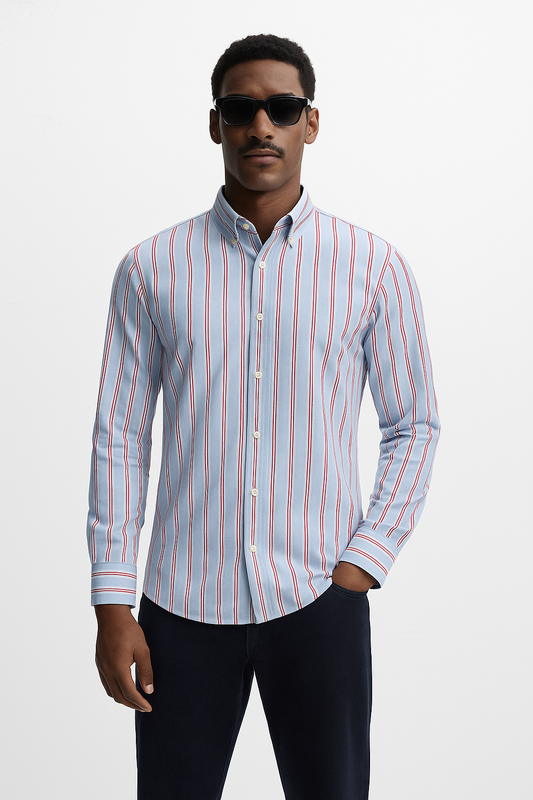 Zara Button Down Stripe Shirt Slim Fit