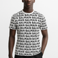 Balmain Logo Print Cotton T Shirt White