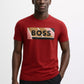 BOSS CREW-NECK GRAPHIC T SHIRT RED
