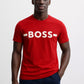 Boss Logo Print T-Shirt Red