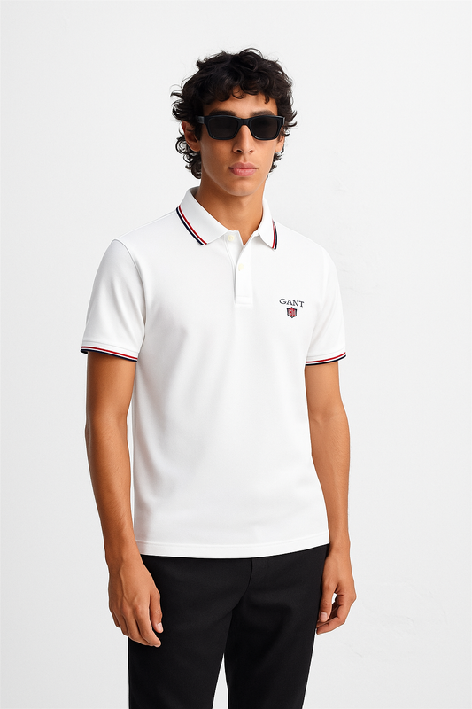 GANT PIQUE POLO WHITE