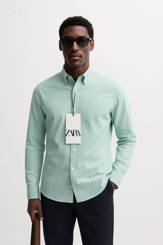 ZARA BUTTON DOWN OXFORD COTTON SHIRT