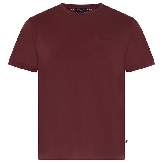 TED BAKER BASIC T SHIRT BURGUNDY