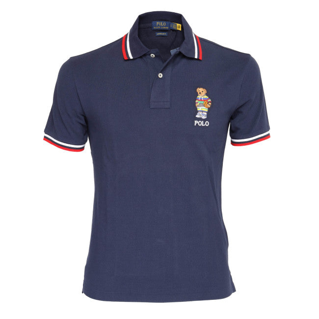 RALPH LAUREN BEAR CUSTOM SLIM FIT POLO T-SHIRT